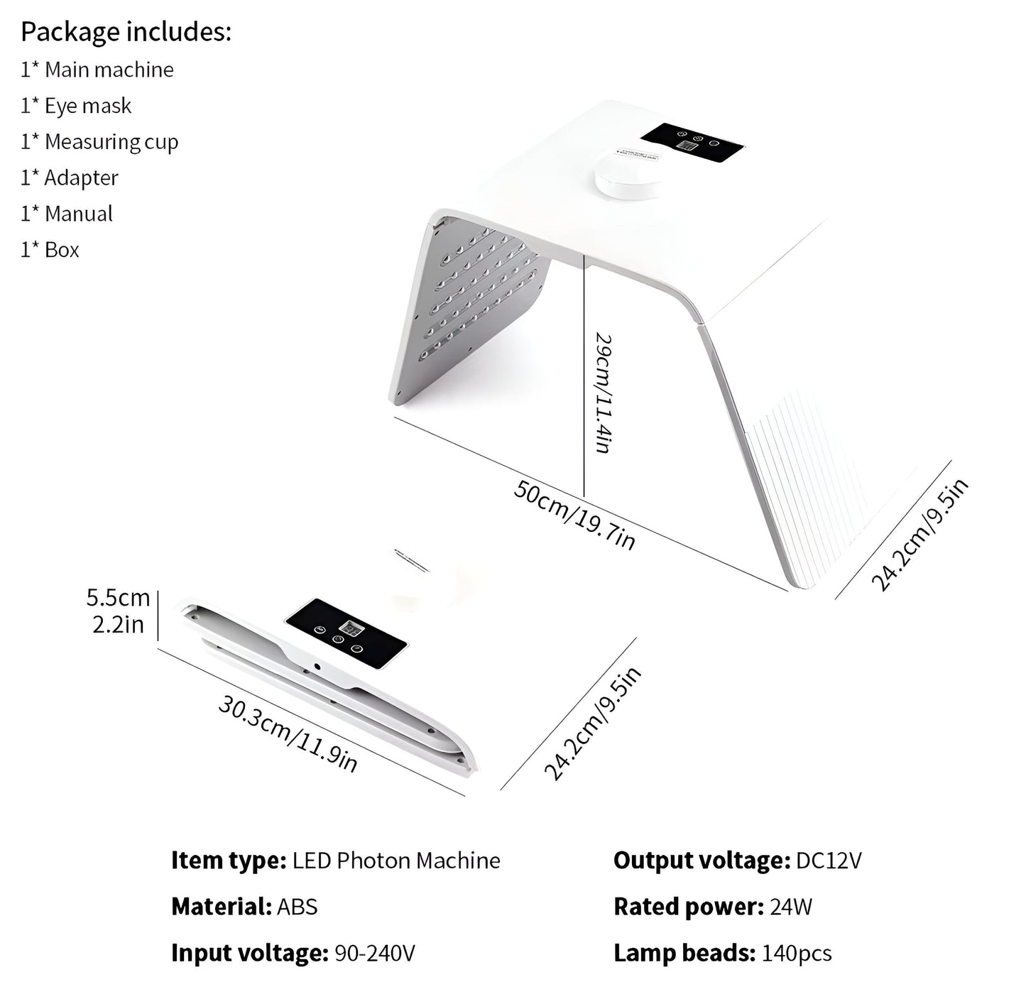 Red Light Foldable Lamp