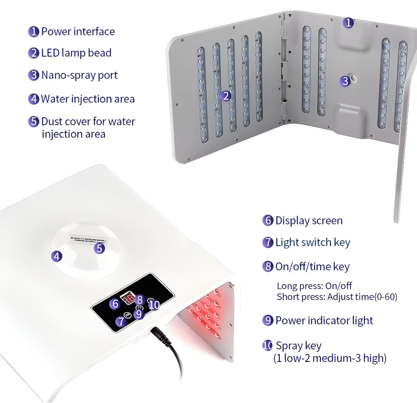 Red Light Foldable Lamp